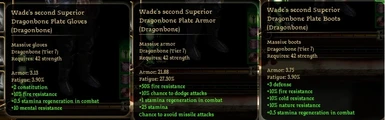 Wade's Superior Dragonbone Plate armor set