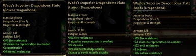 Wade's Superior Dragonbone Plate armor set
