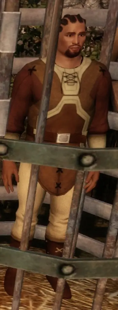 In his cage