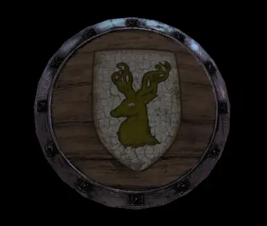 Lrg Round Wood Shield Heraldy