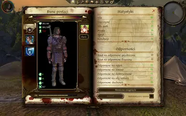 In game my char