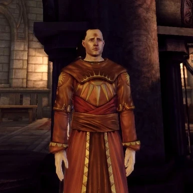 Tranquil wearing Chantry robes
