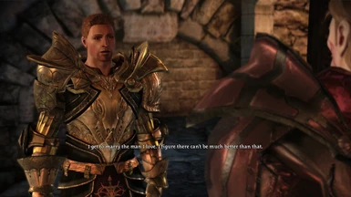 Dragon Age: Origins, romance goodbyes at the Denerim gates, before going to  fight the Archdemon