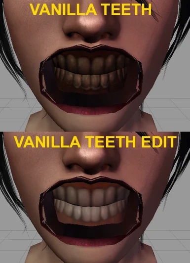 Vanilla Teeth Face Texture Edit