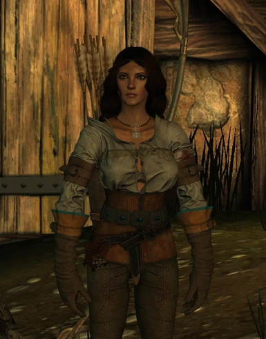 Ciri on my elf Galadriel (love the bloodstain on her arm, it looks so real)