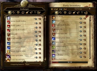 Dragon Age: Origins, Compatibility Database