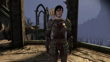 Hawke with bow, with blood smear