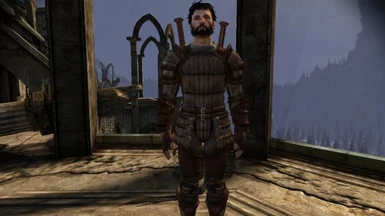 Male Hawke with daggers, with blood smear