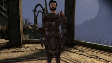 Male Hawke with greatsword, with blood smear