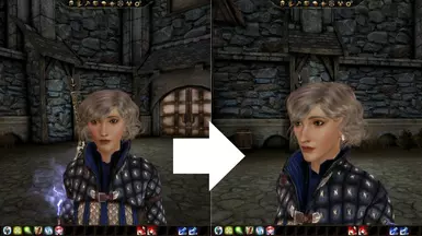 Put an earring on my warden using the FaceReplacer. :D