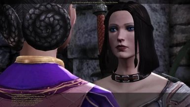 Human female with the blue tattoo tinted eyes in-game