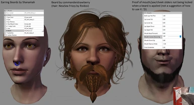 Beards for all heads, sliders not locked while beard active