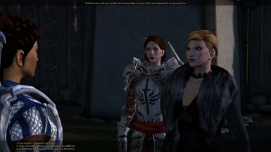 Queen Anora greets the Orlesian Warden-Commander