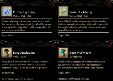 Recolour Choices for Frozen Lightning and Deep Mushroom