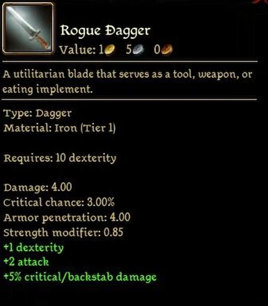 Dagger Stats