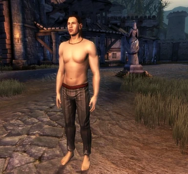DA2 male unclothed body for Human and Dwarf - nude underwear replacer