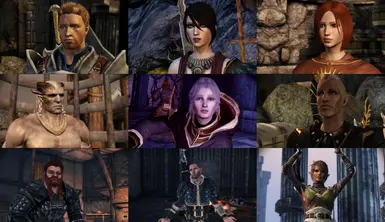 Alistair, Morrigan, Leliana, Sten, Wynne, Zevran, Oghren, Anders and Velanna Replacements Preview