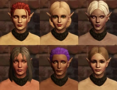 Sample of Female Elf Faces