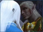 Tweaked Zevran and Elven Male kiss scene