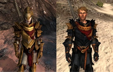 Black and Golden Warrior Champion Armour