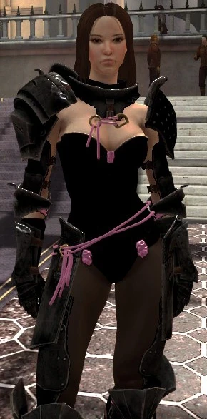 Dark Armor with Pink Accents by Porcelyn