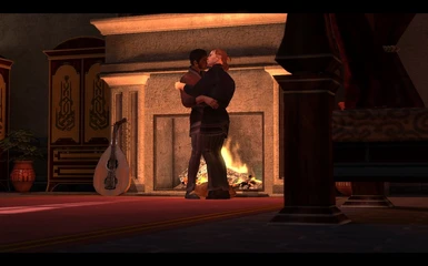 Fireside Kiss - common to Anders and Isabela - Fenris Sebastian and Merrill get a different variation