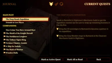 Gift list codex entry for each companion at Dragon Age: Origins