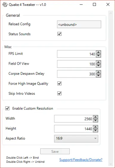 Quake 4 Tweaker