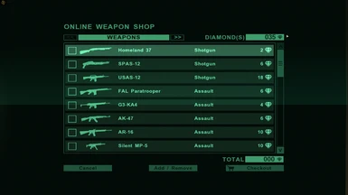 Weapon Costs 1