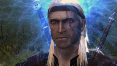 Strange dark eyes for Geralt