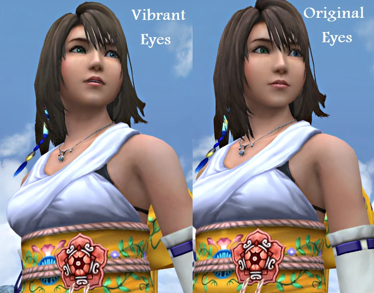 FFX Vibrant Yuna Eyes  at Final Fantasy X X 2 HD Remaster 