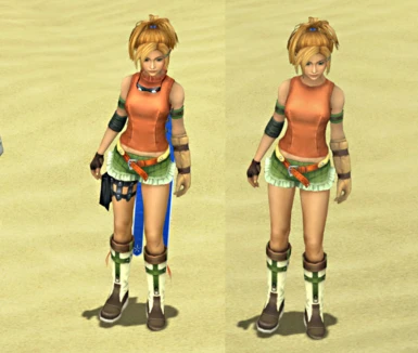 Rikku Before and After Front