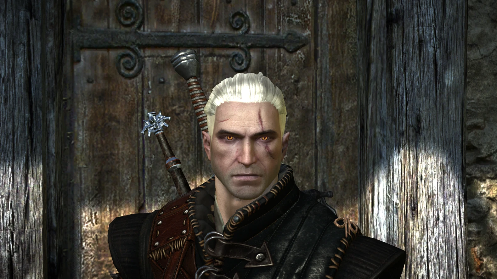 Geralt's face from Witcher 3 and white hair at The Witcher ...