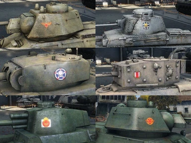 WOT vehicles decals nations