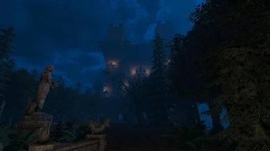 night time Castle Grounds 