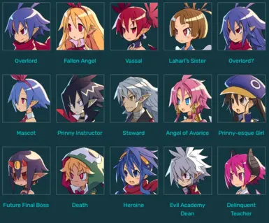 Fantasy anime portraits (Disgaea 5)