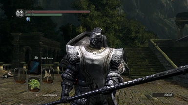 Giant Knight Armor (Captain Helm & Gloves) with Halberd