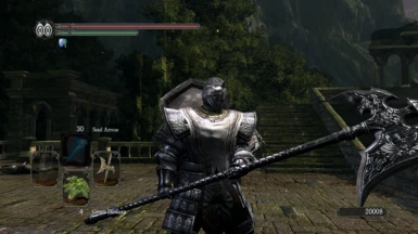 Giant Knight Armor (Forossa Helm & Gloves) with Halberd