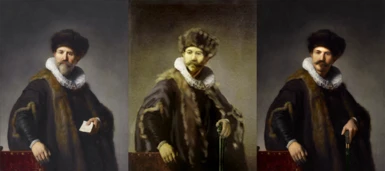 Lord Zanzibart, parts of original painting repainted to match game version