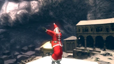 Santa in a winter wonderland
