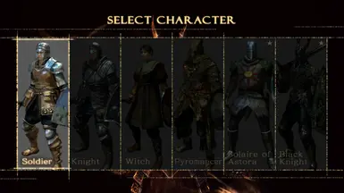 Pre-release character select screen