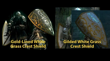 Golden White Grass Crest Shield