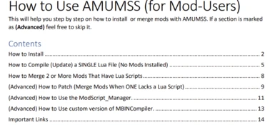 How to use AMUMSS