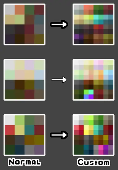 The new color palettes