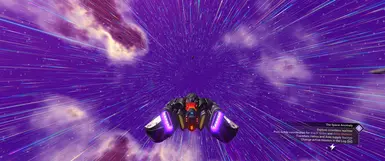 Modded + No Pulse Drive Lines mod https://www.nexusmods.com/nomanssky/mods/3329
