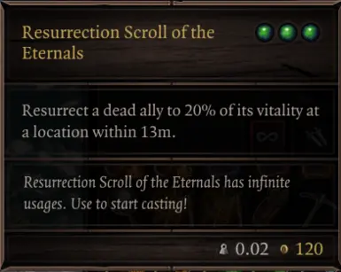 Resurrection Scroll of the Eternals