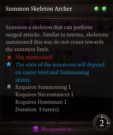 summon quality vs skeleton level