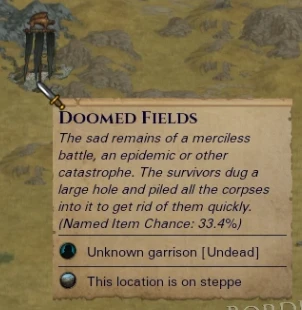 Named Item Chance Display on Camps (Blazing Deserts)