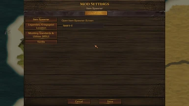 Using the mod setting to change the keybind
