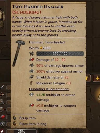 An example on a weapon